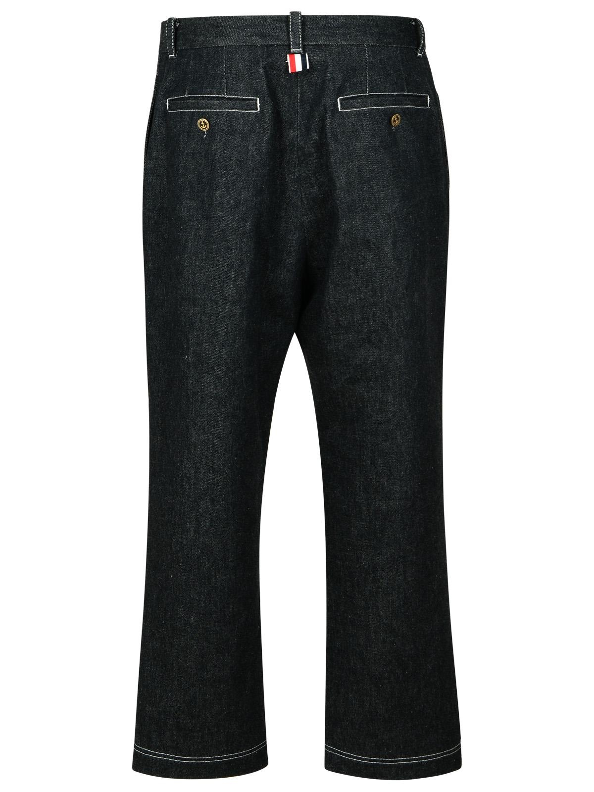 Thom Browne Black Cotton Trousers Man - 3