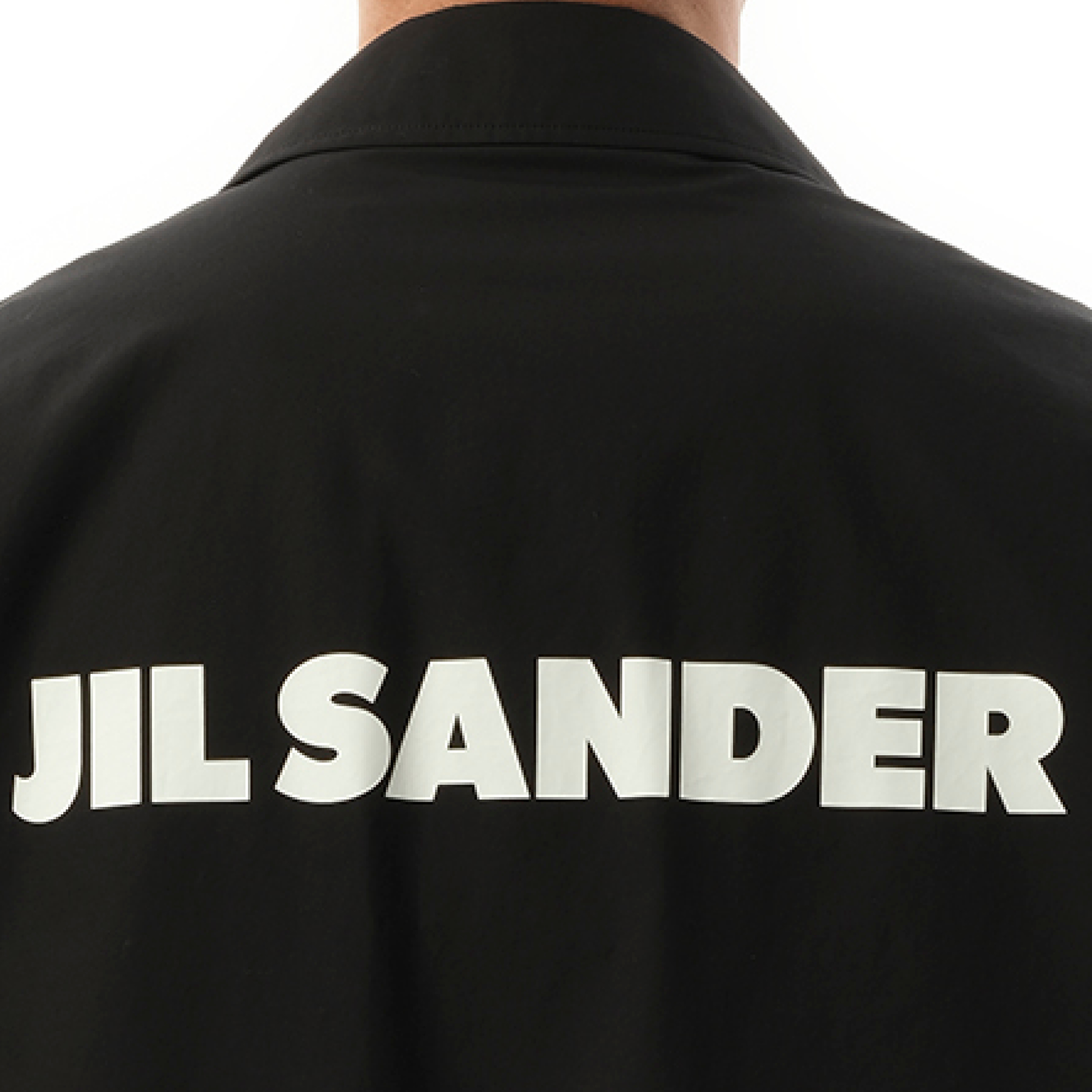 Jil Sander Logo Parka in Black - 3