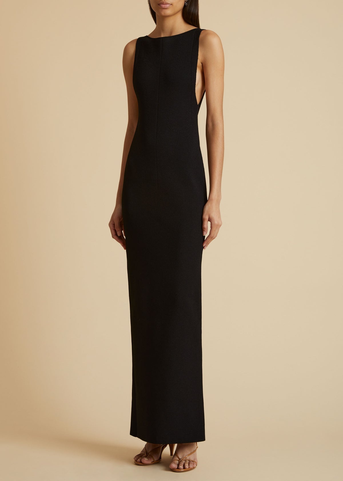 【関税込み】KHAITE ブラック The Evelyn マキシドレス KHAITE The Evelyn Dress in Black | khaite | REVERSIBLE