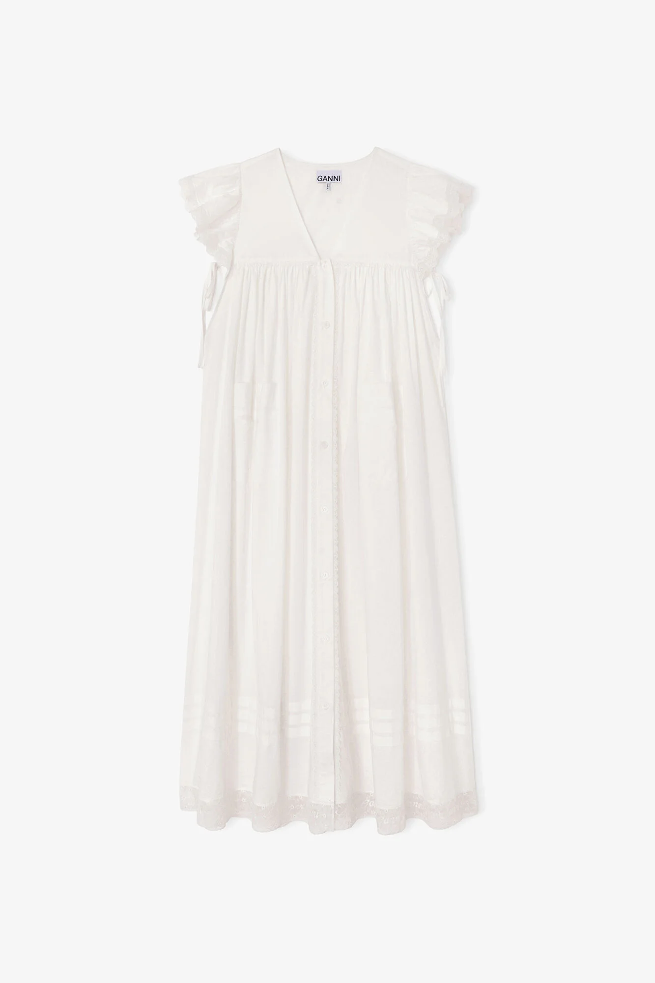 DRESS IN WHITE COTTON - 1
