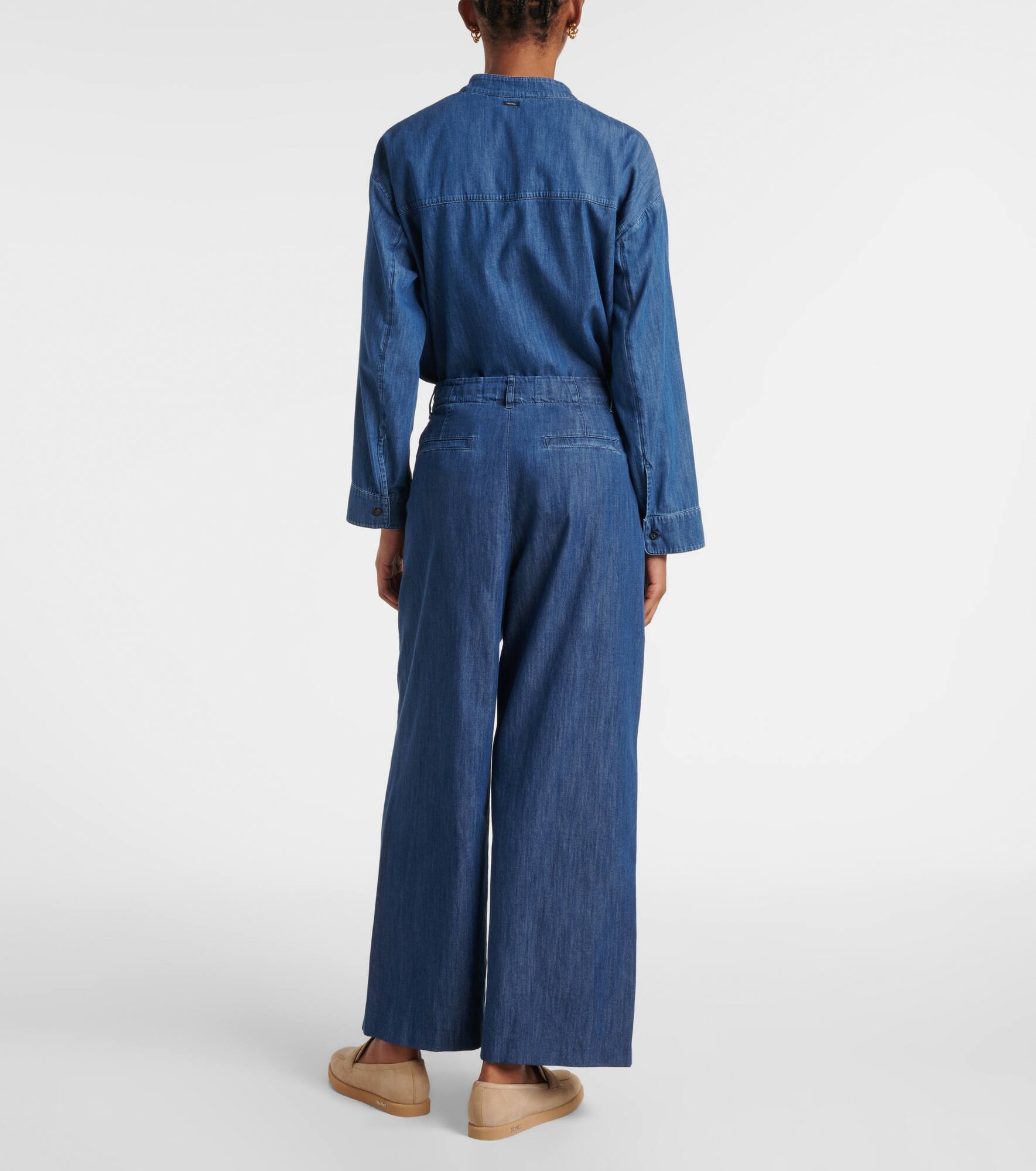 Sophie denim wide-leg pants - 3