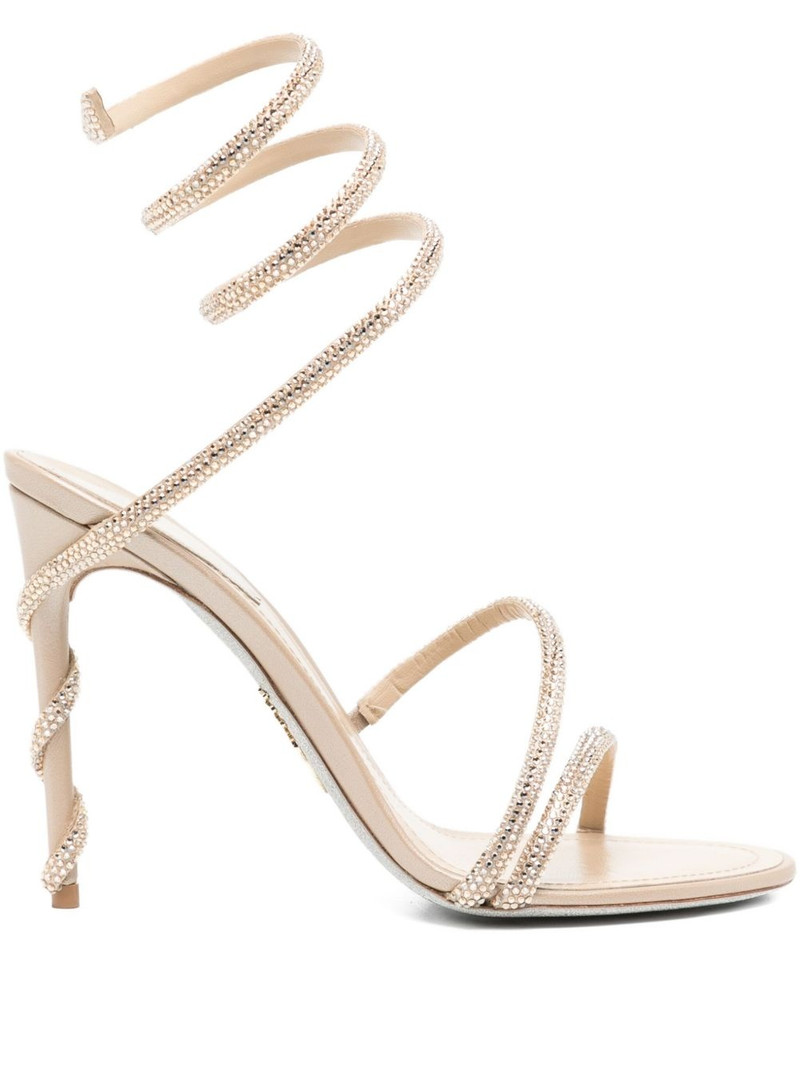 110mm crystal-embellished spiral-wrap sandals 1