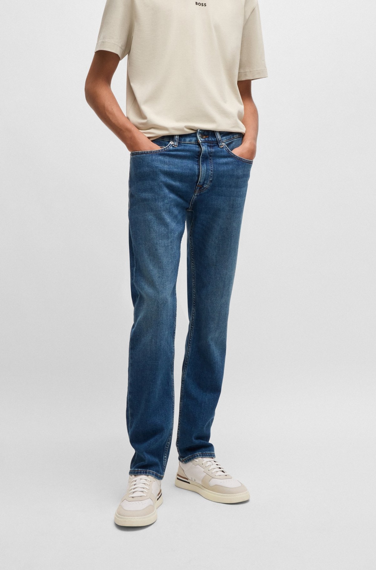 DELAWARE SLIM-FIT JEANS IN BLUE COMFORT-STRETCH DENIM - 2