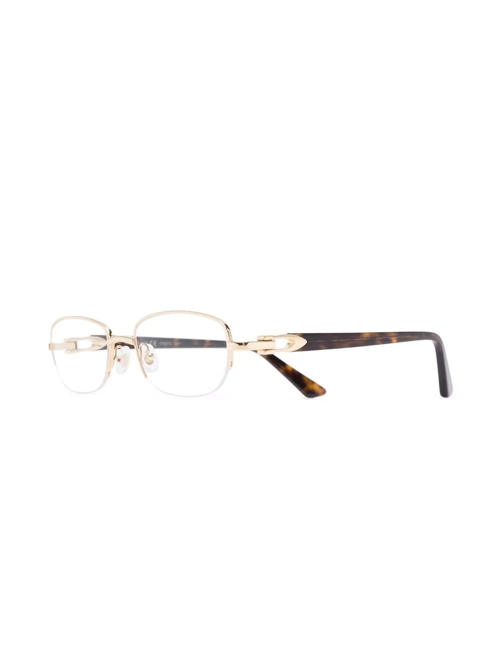 oval-frame tortoiseshell-effect glasses - 2