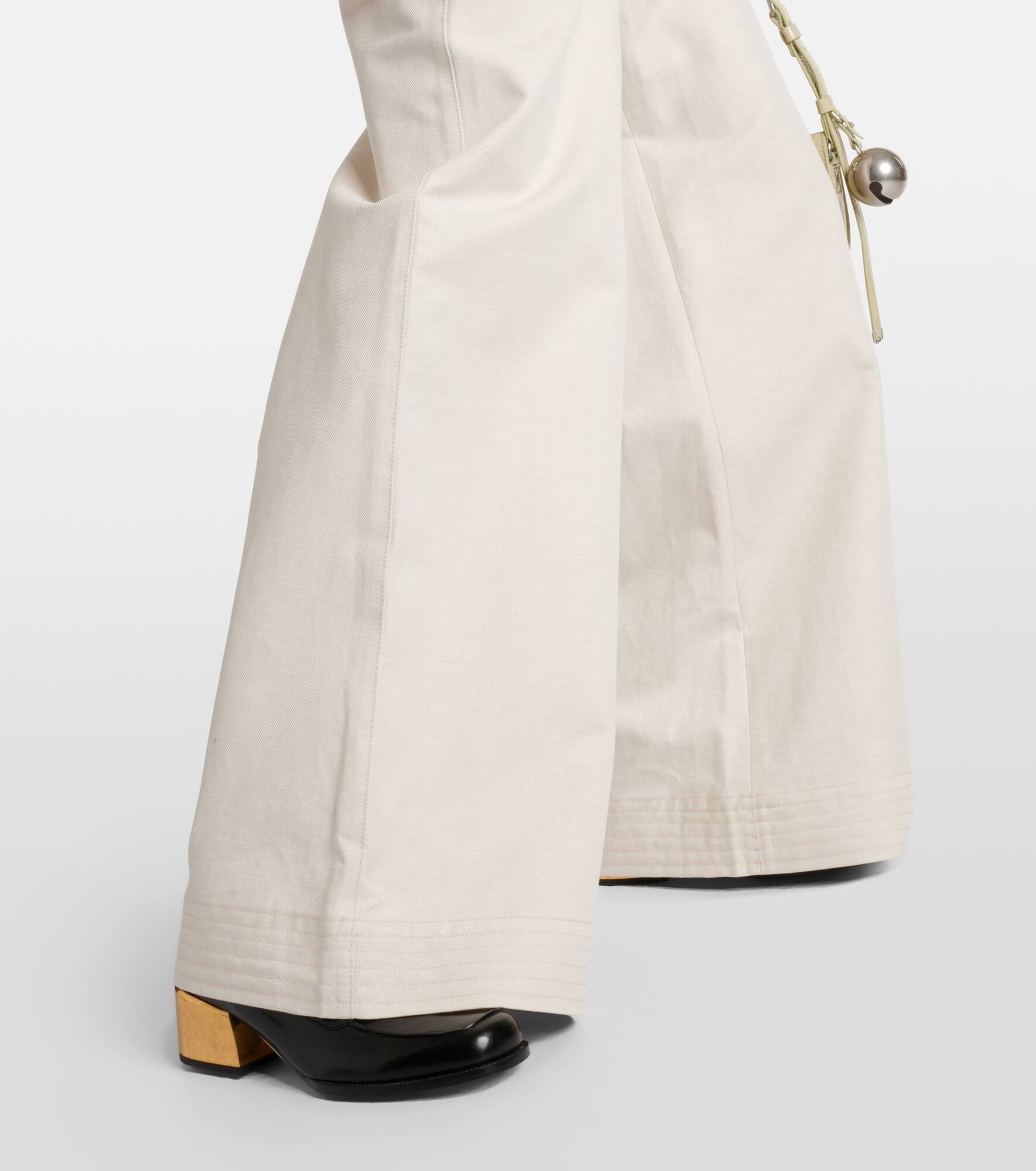 Oboli cotton and linen wide-leg pants - 5