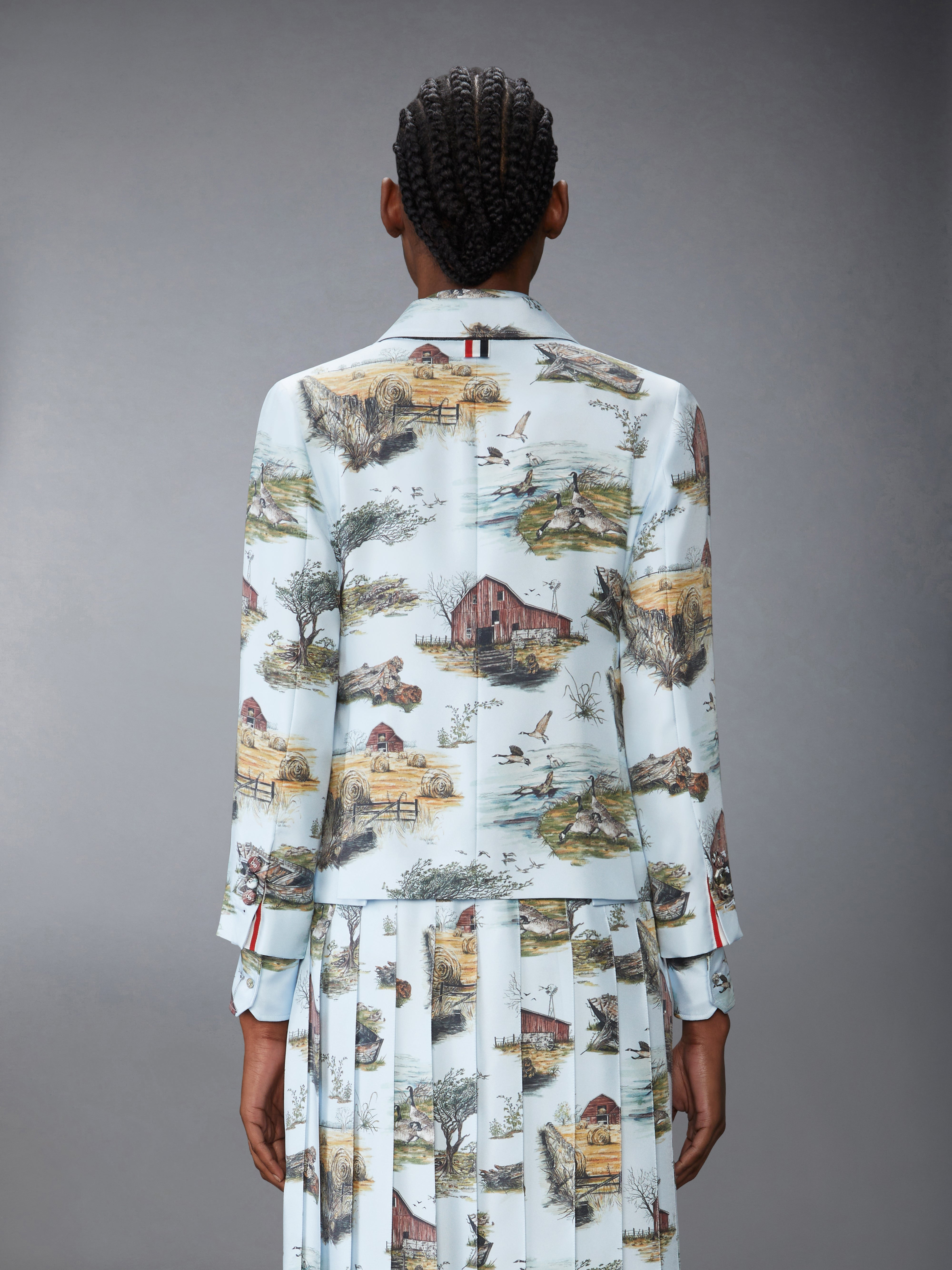 SCENIC TOILE SILK TWILL HIGH ARMHOLE SPORTCOAT - 3