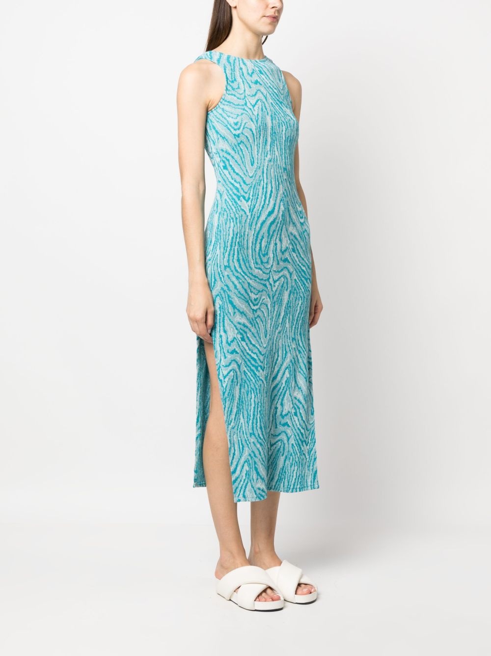sleeveless knitted midi dress - 3