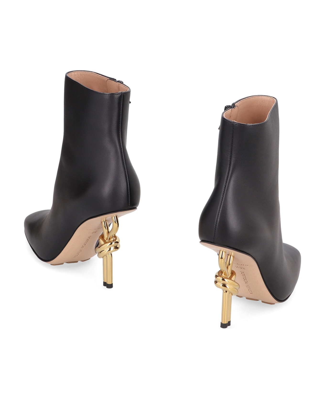 Knot Leather Ankle Boots - 4