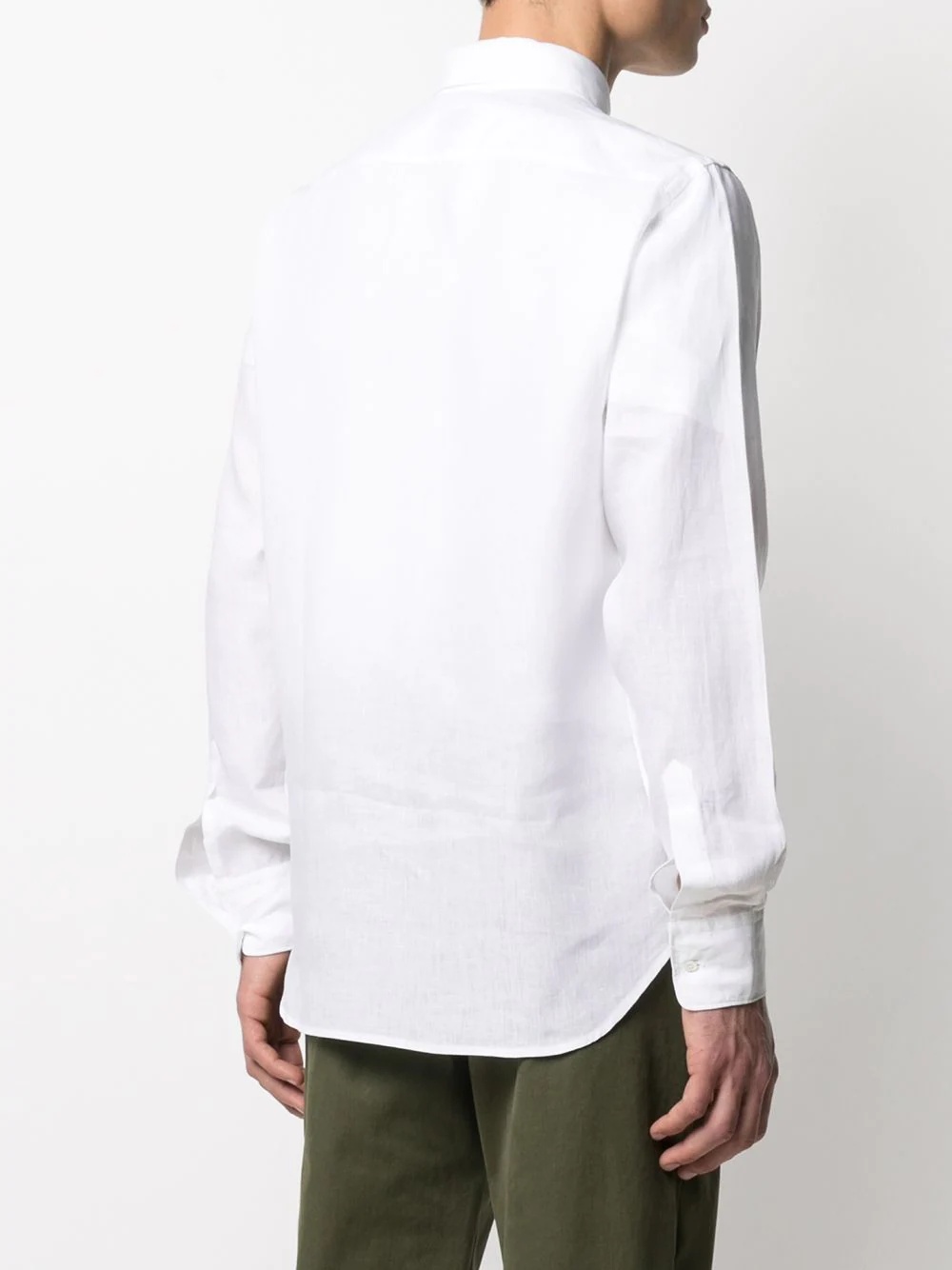 long-sleeved linen shirt - 4