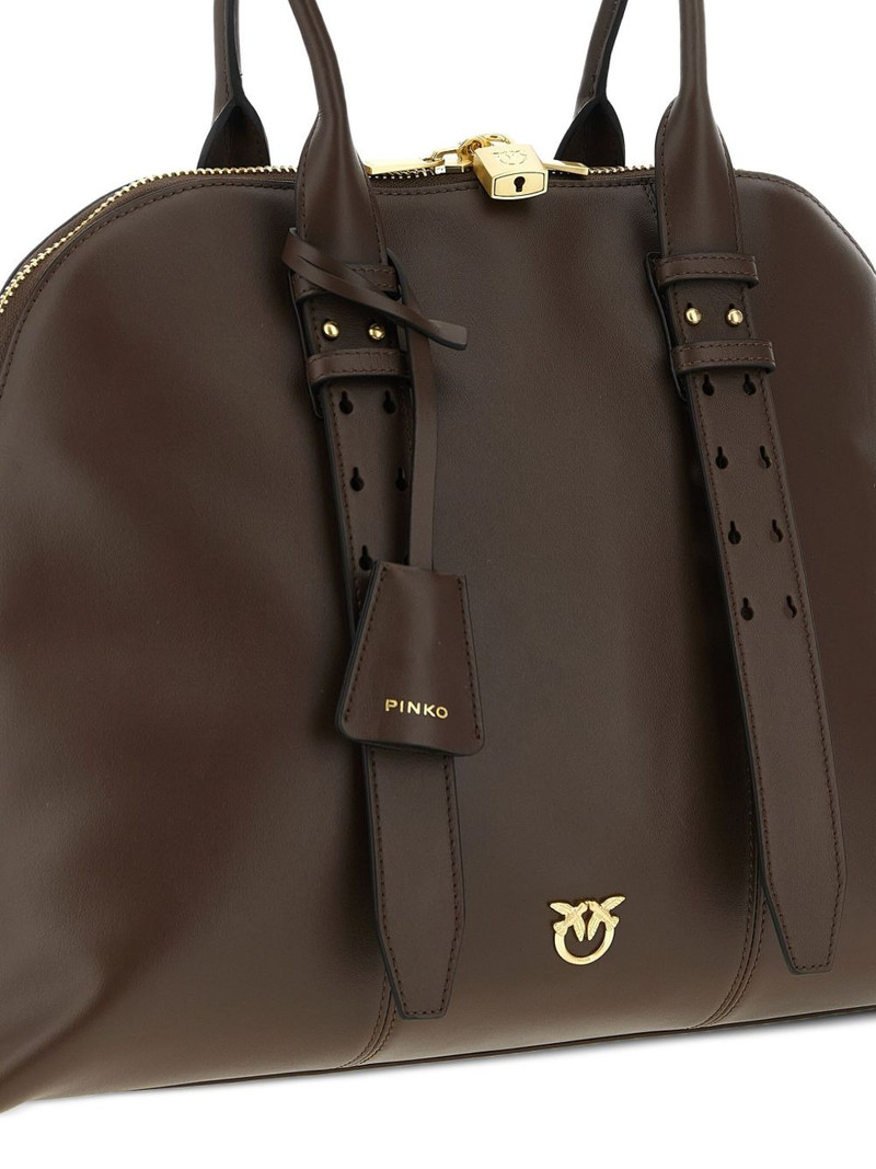 Escape love birds logo leather bowling maxi tote bag 3