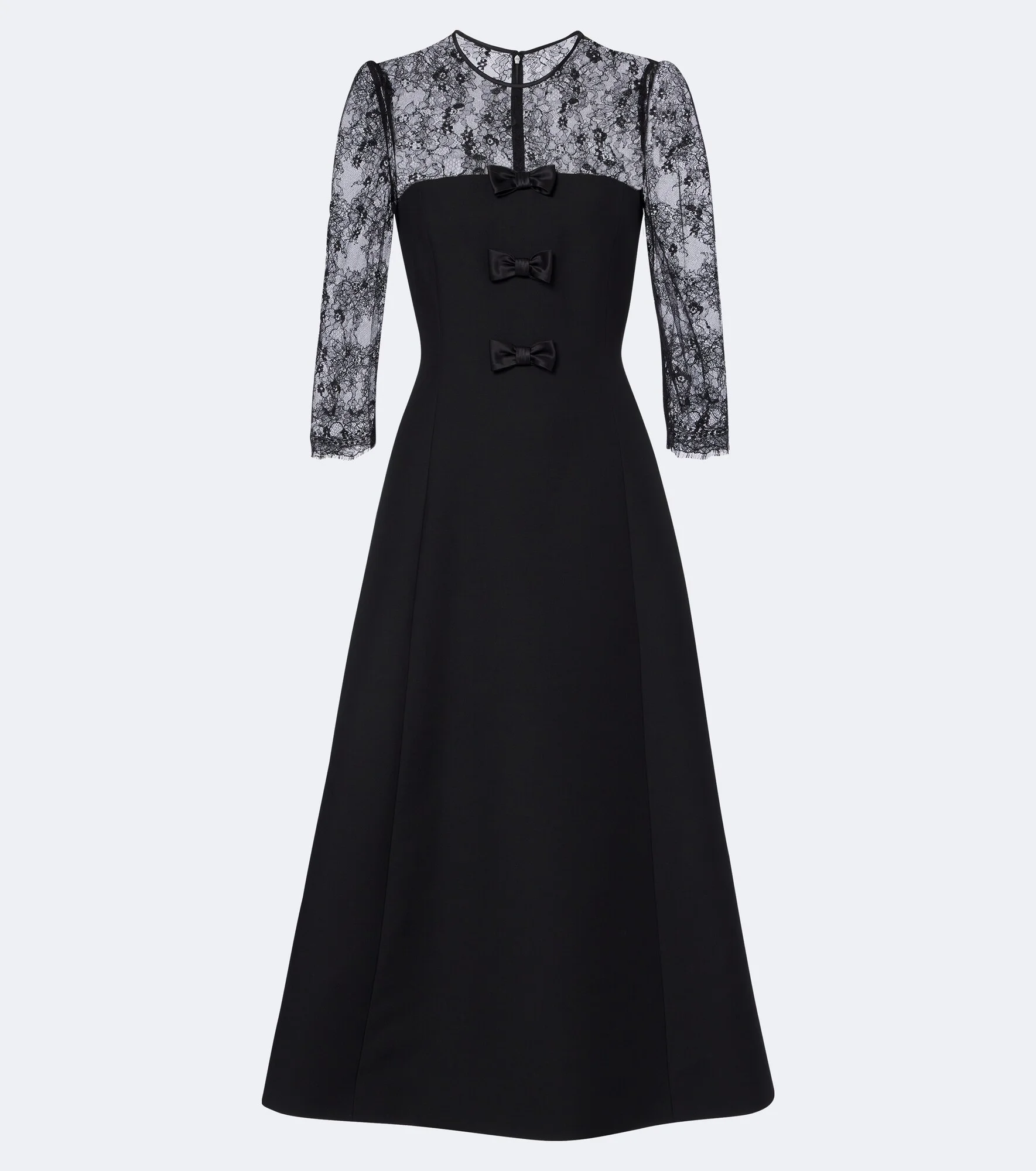 Crepe Couture lace-trimmed midi dress - 1