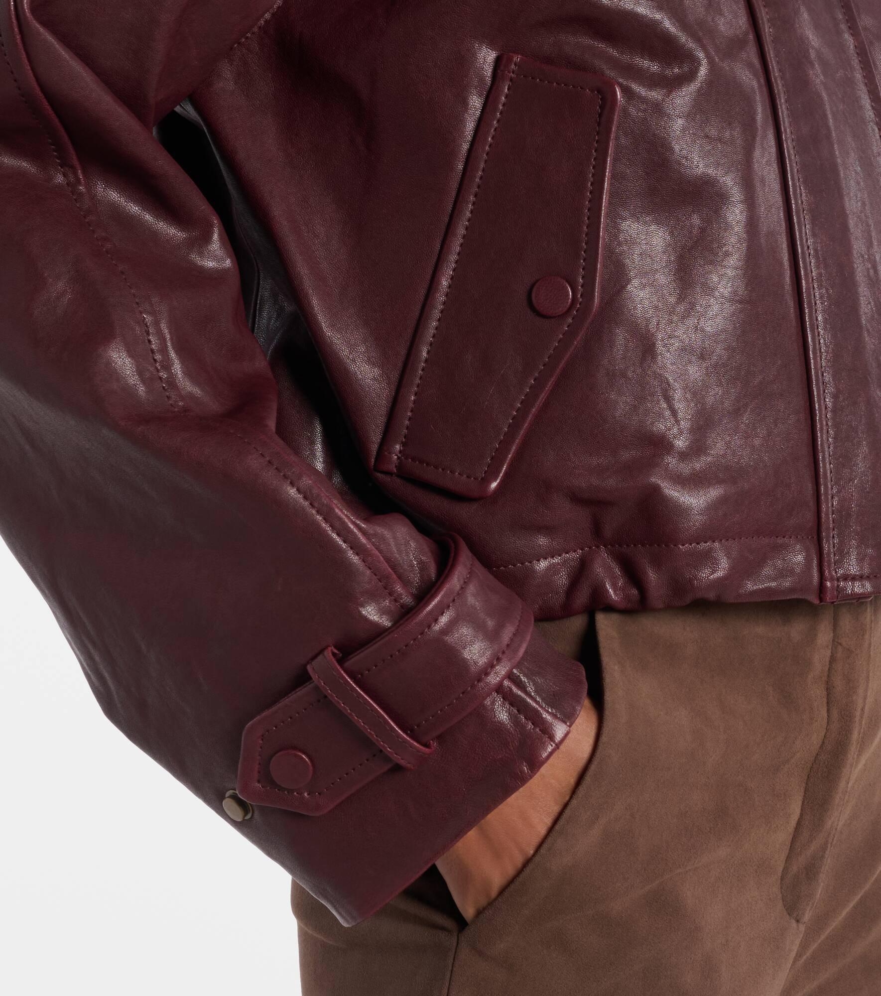 Bateman cropped leather jacket - 5
