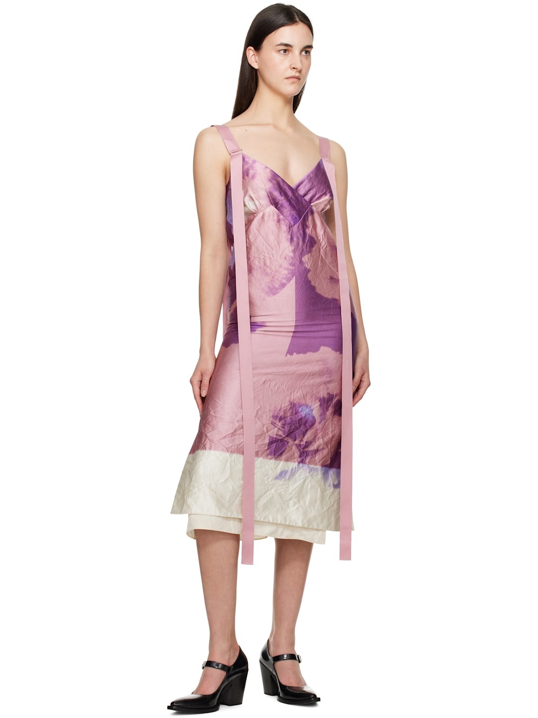 Pink & Purple V Neck Slip Cocktail - 4