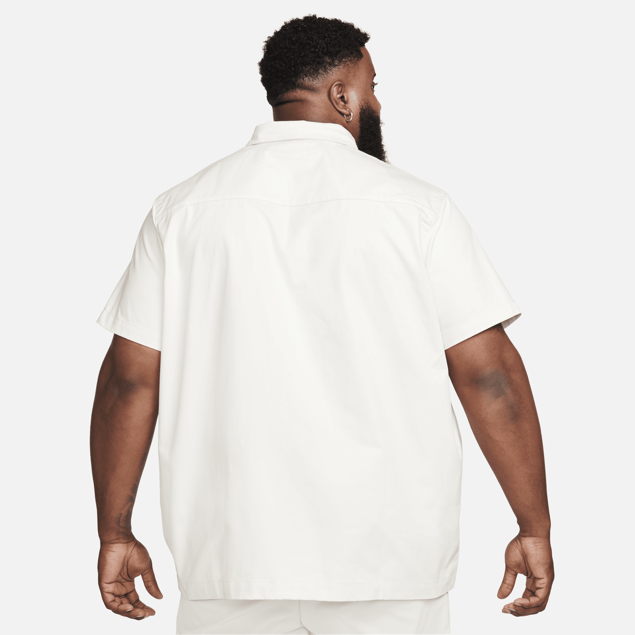 Nike Men's Life Woven Military Short-Sleeve Button-Down Shirt - 7