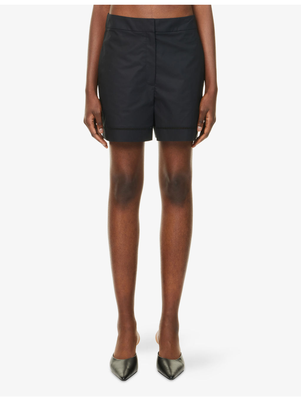 Eyelet Cotton Poplin Shorts - 3