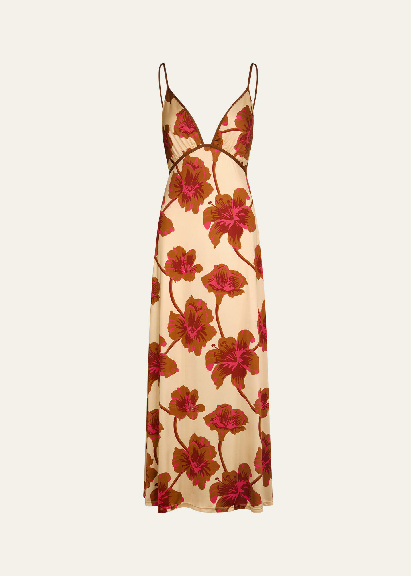 Sendero De Astromelias Empire-Waist Ankle Dress - 1