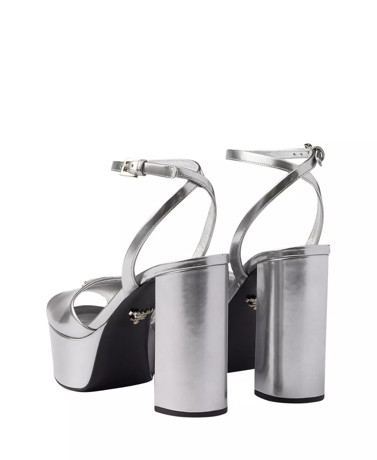 Women's Metallic Leather Platform Sandals - 4