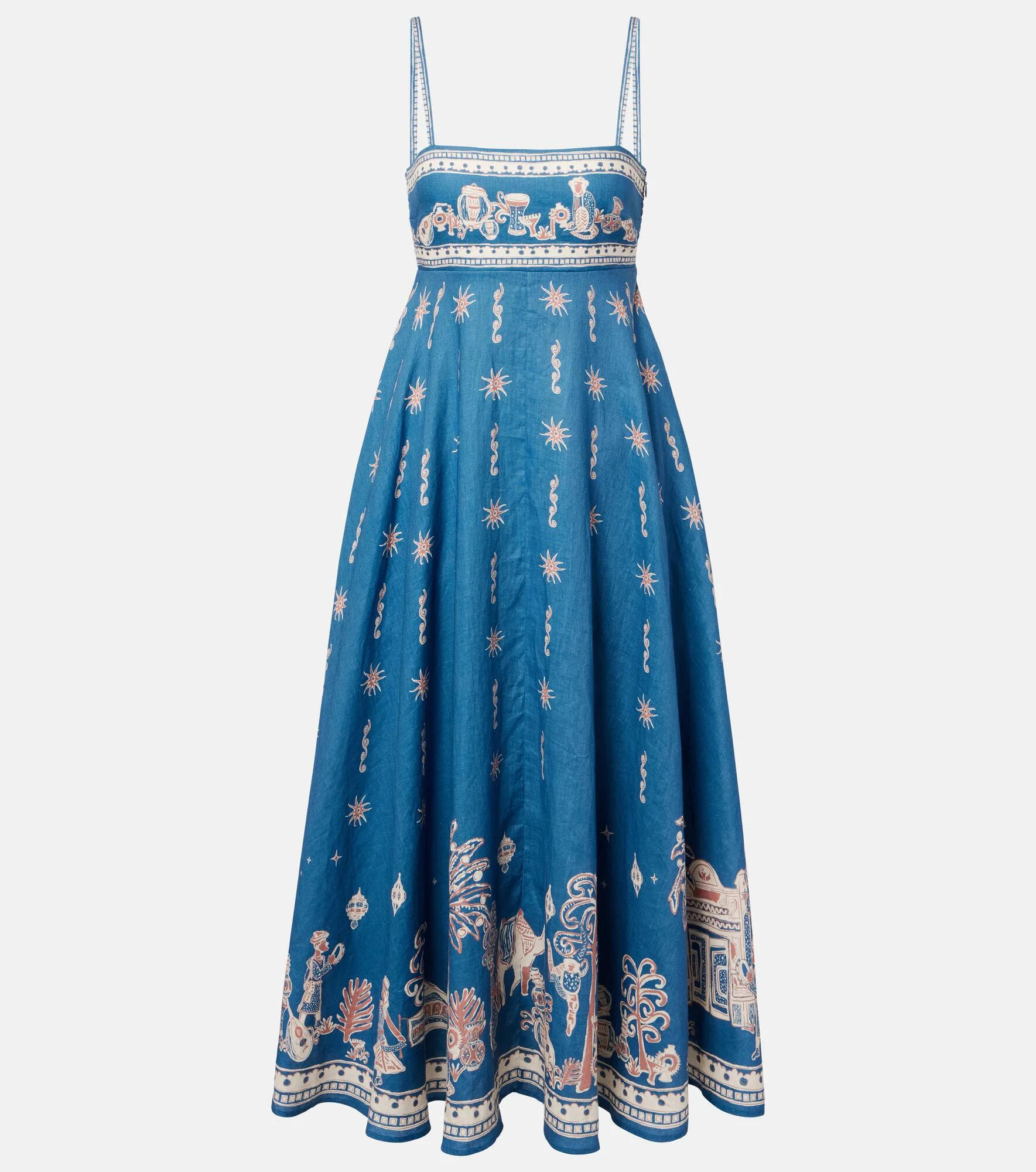 Acacia printed linen maxi dress - 1