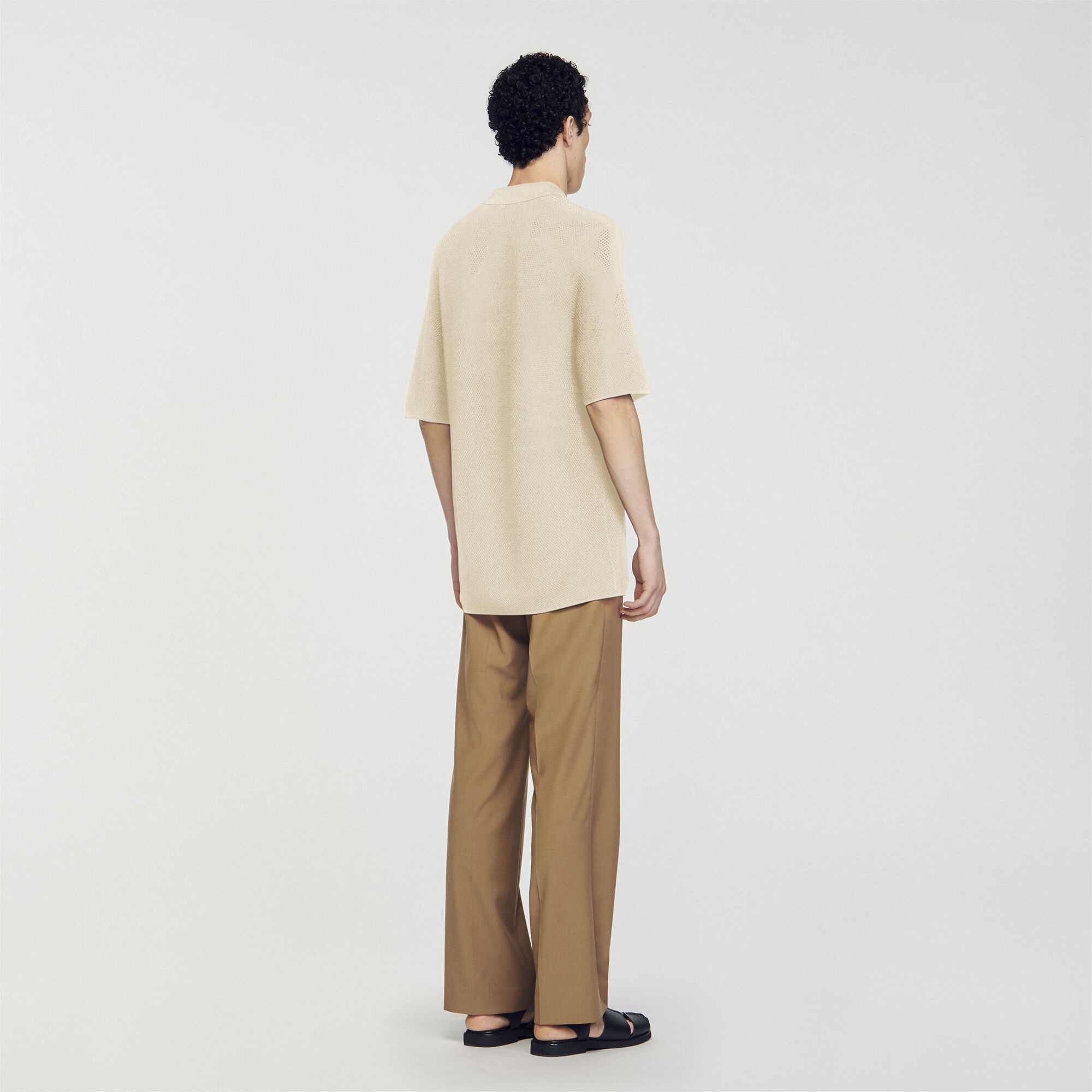 OPENWORK KNIT POLO SHIRT - 6