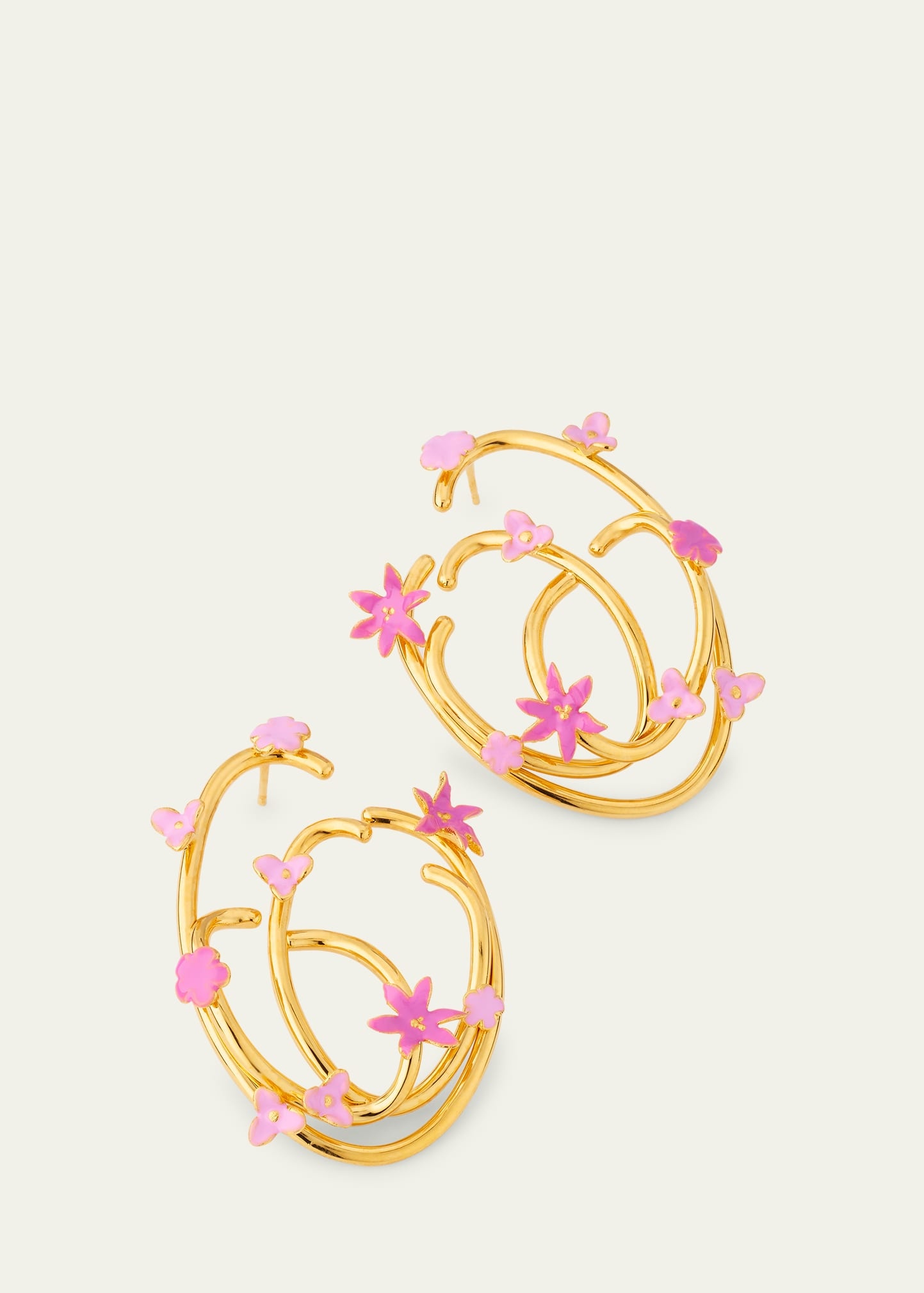 Tangled O Floral Earrings - 3
