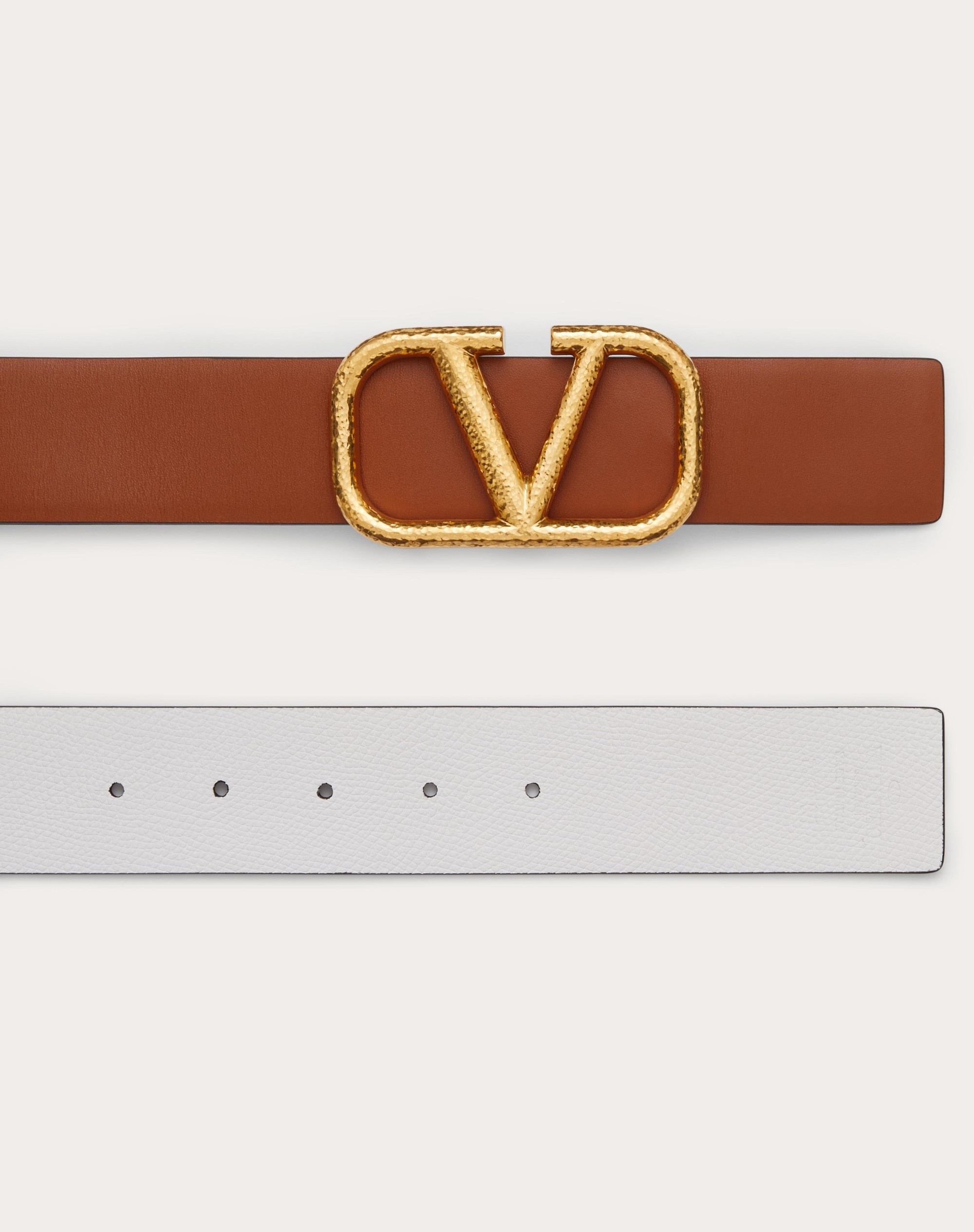 REVERSIBLE VLOGO SIGNATURE BELT IN GRAINY CALFSKIN 40MM - 3