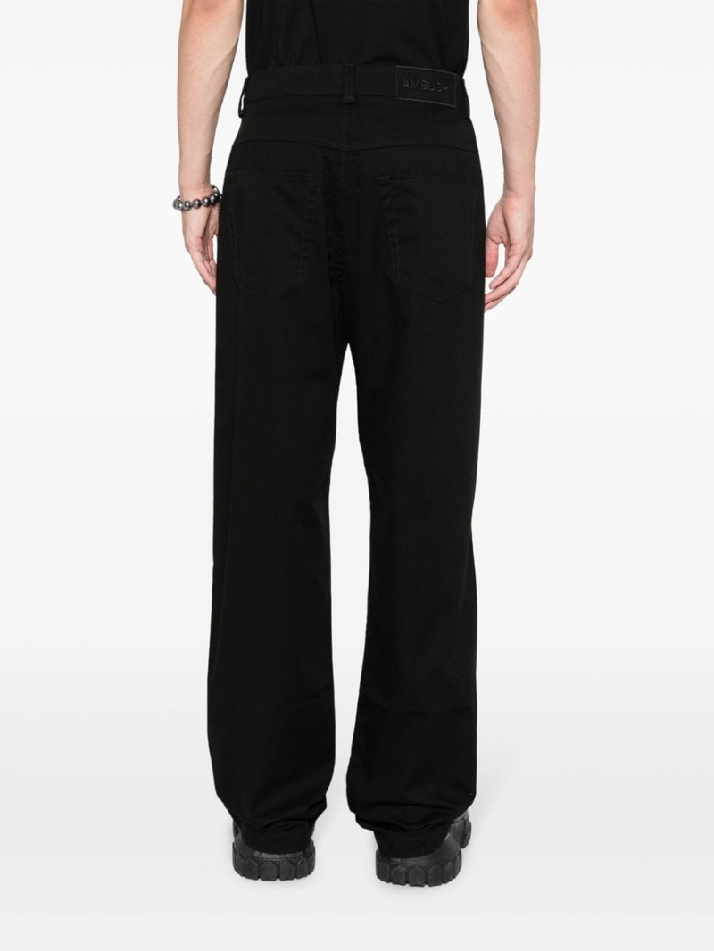 zip-up cotton loose-fit trousers 4