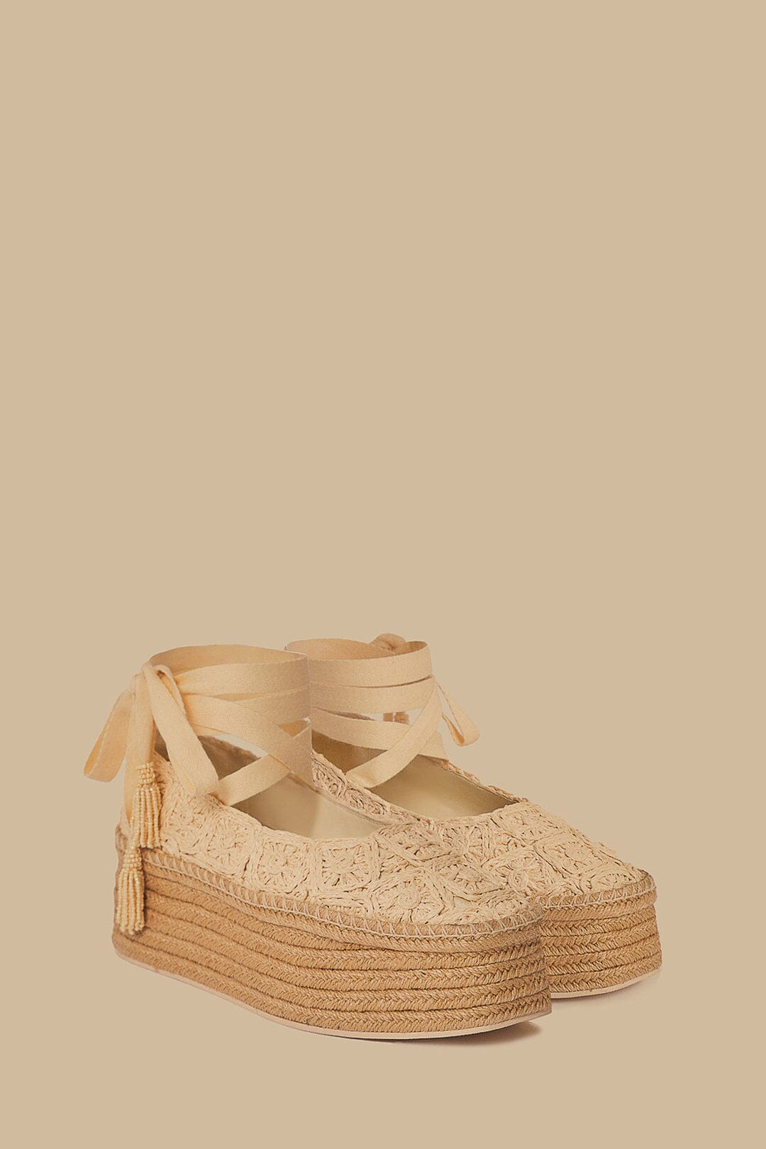 Natural Ballerina Espadrille Flatform Sandal - 3