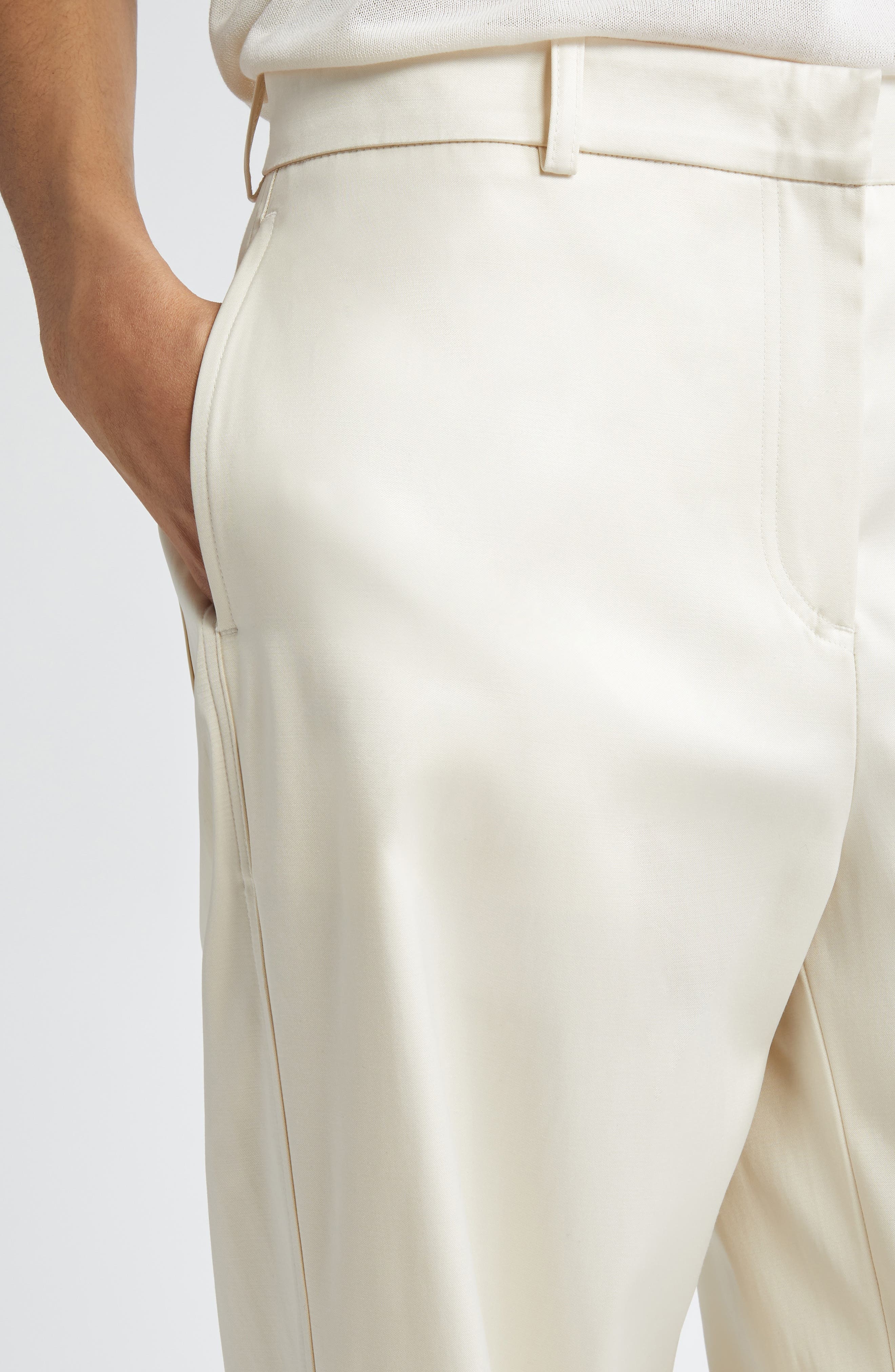 TOTEME Twisted Seam Trousers in Ecru at Nordstrom - 5