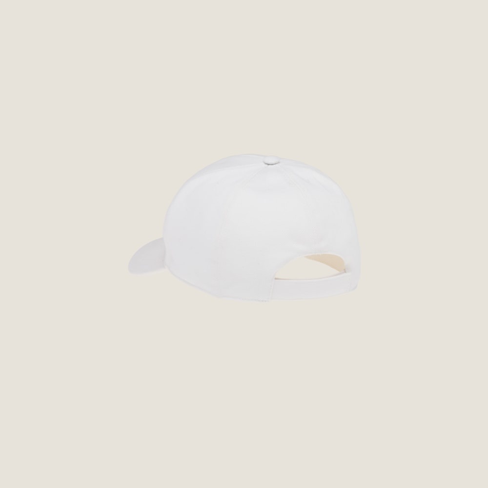 Miu Miu Drill embroidered-logo hat - Black