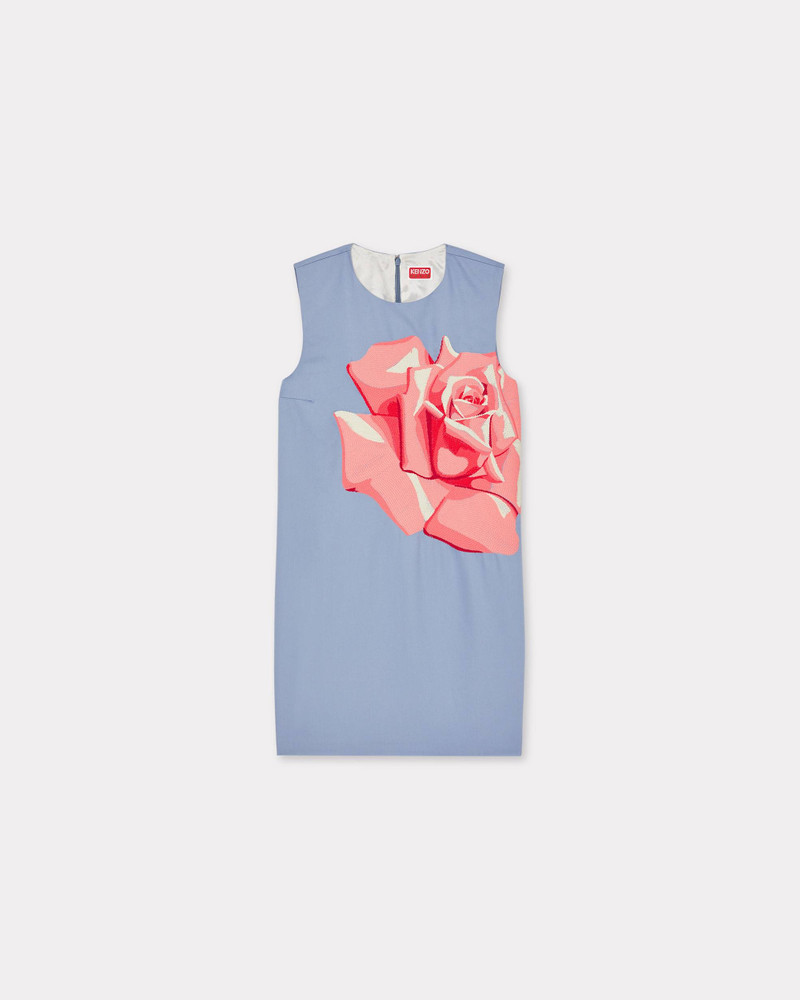 'KENZO Rose' embroidered short dress. - 1