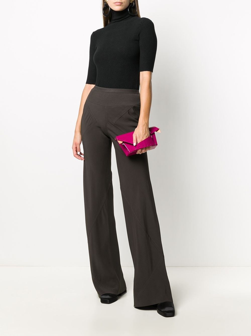 mid-rise flared trousers  - 2