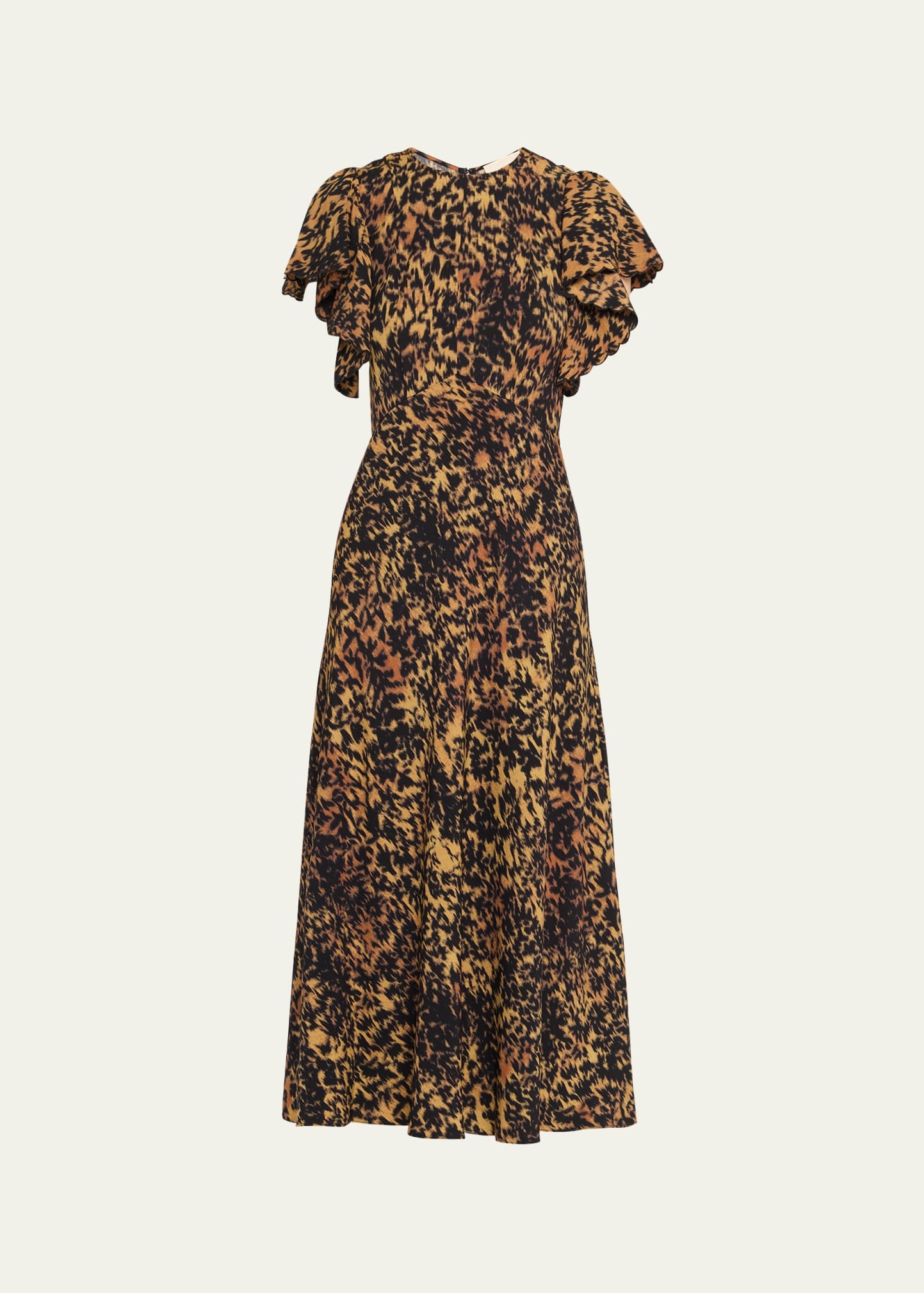 Blithe Flutter-Sleeve Midi Dress - 1