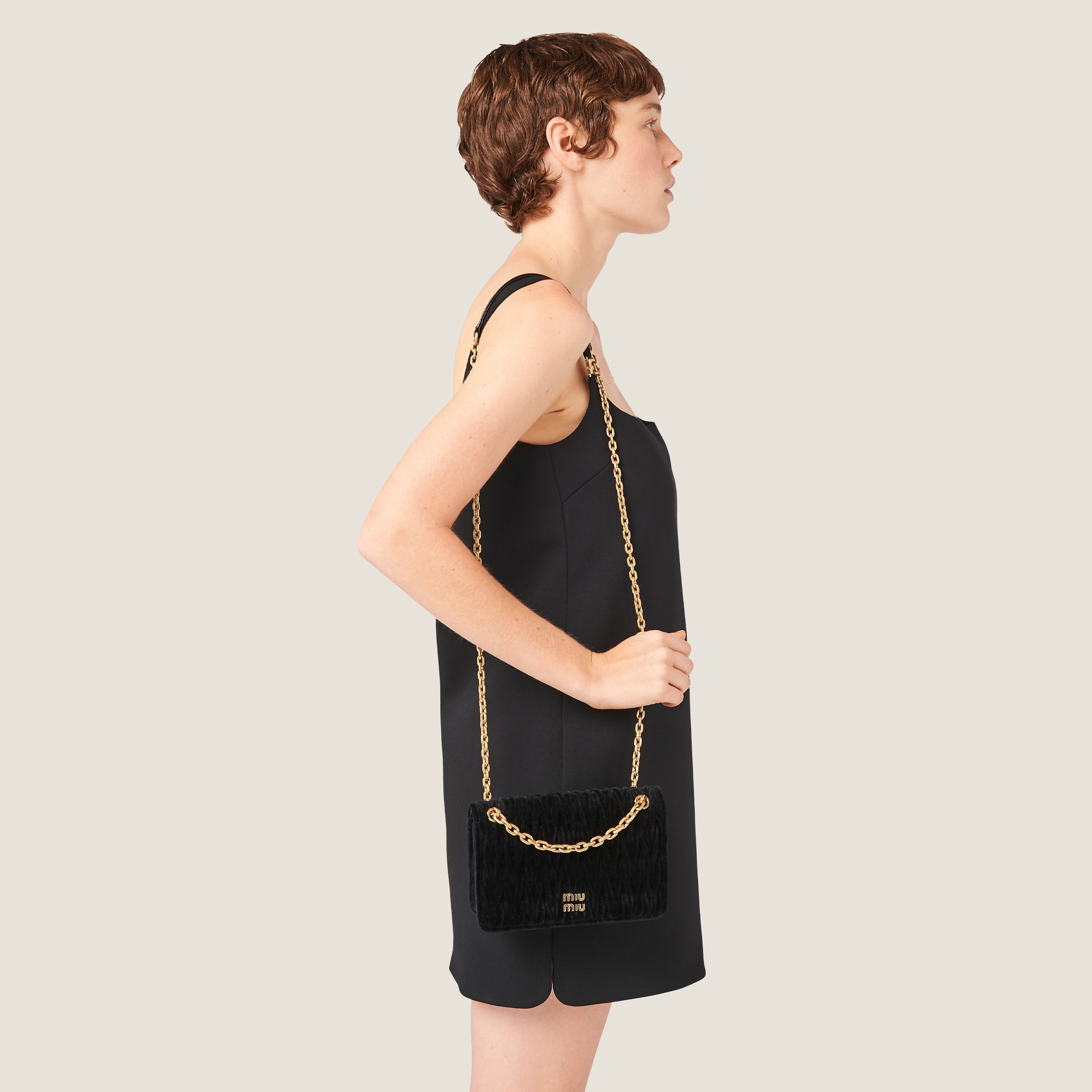 Matelassé velvet mini-bag - 4