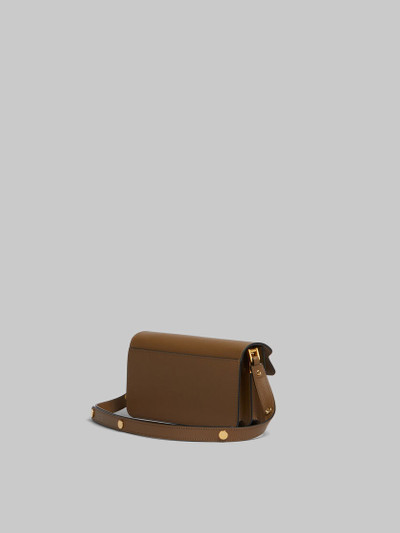 Marni TRUNK BAG E/W IN BROWN SAFFIANO LEATHER outlook