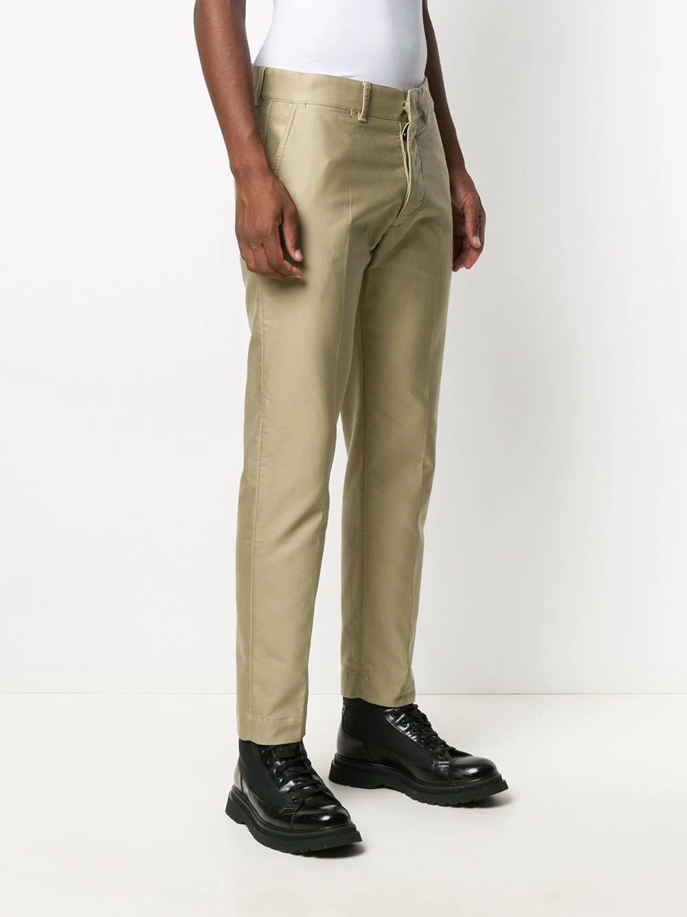 straight-leg chino trousers - 3