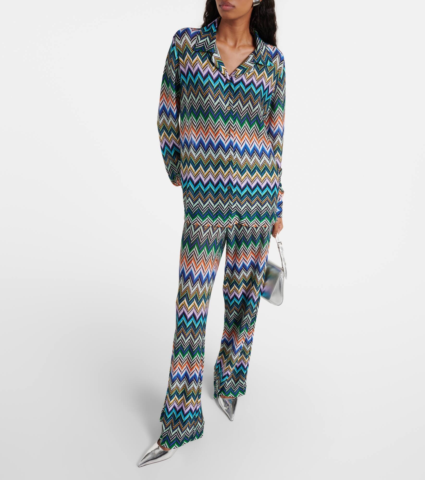 Zig Zag straight pants - 6