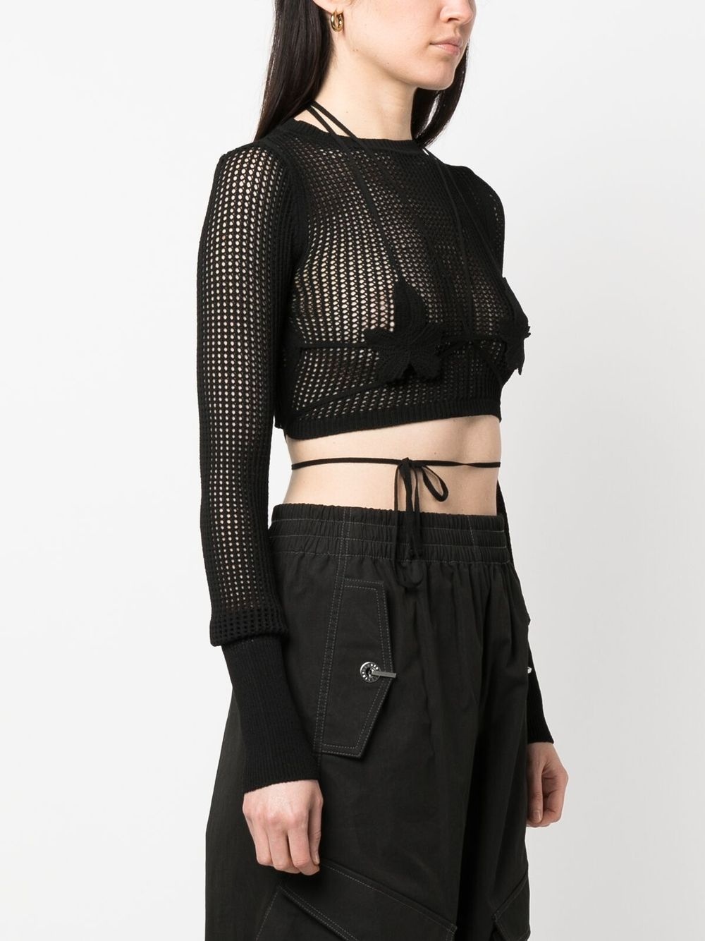 open-knit crop top - 3