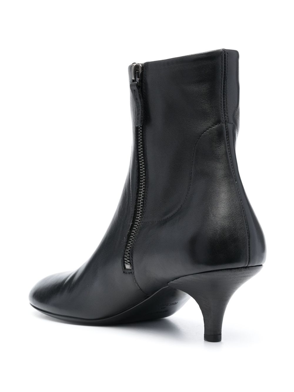60mm round-toe leather ankle boots - 3