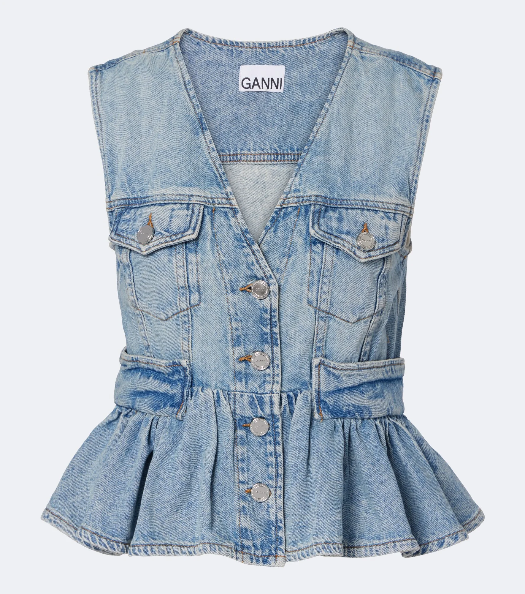 Peplum denim top - 1