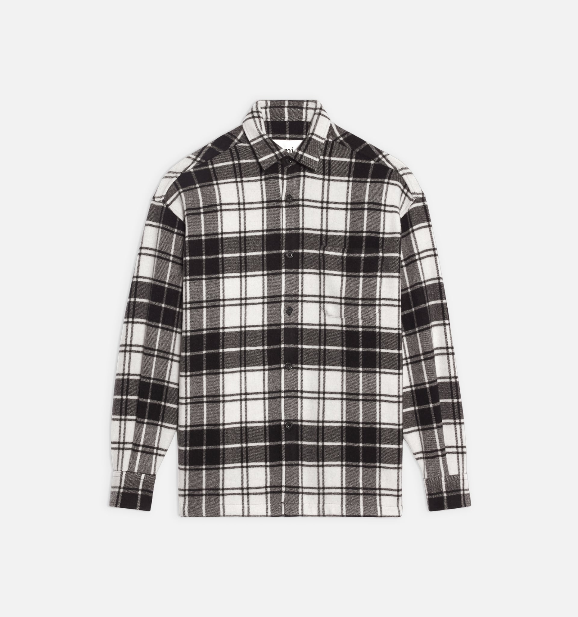 Checked Overshirt With Ami Paris Print - 2