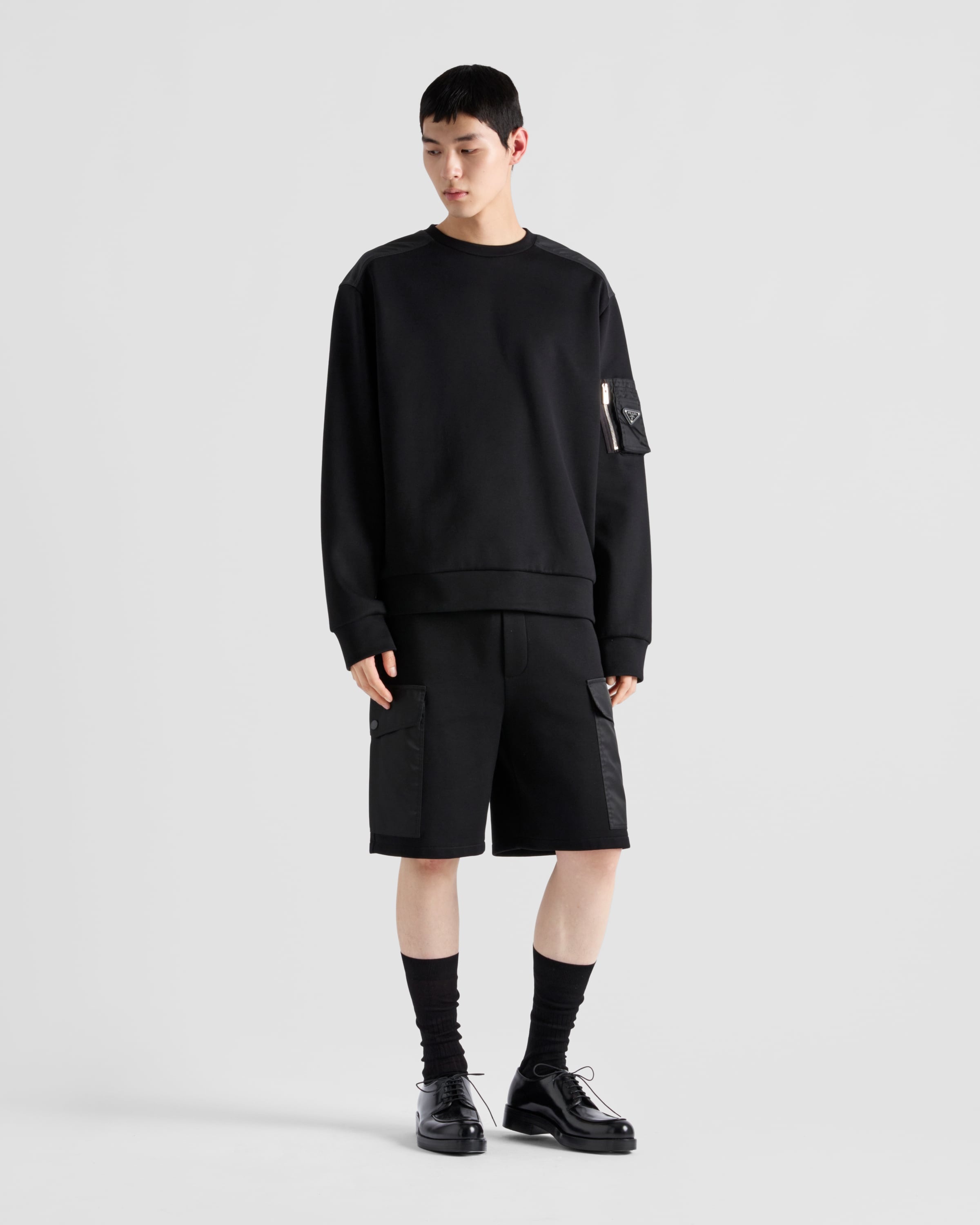 Cotton fleece and Re-Nylon sweatshirt - 2