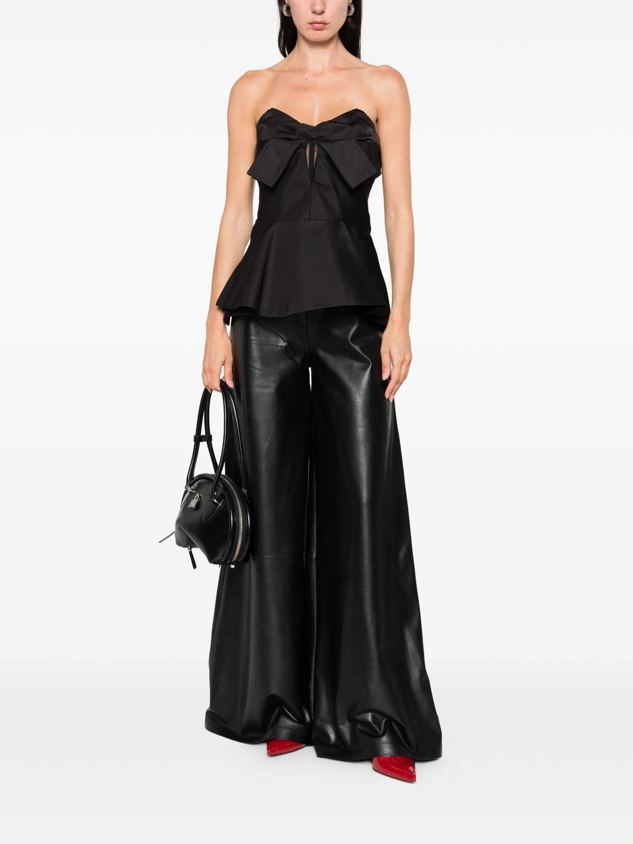 Alexander Mcqueen Bow-detailed Peplum Top - 2