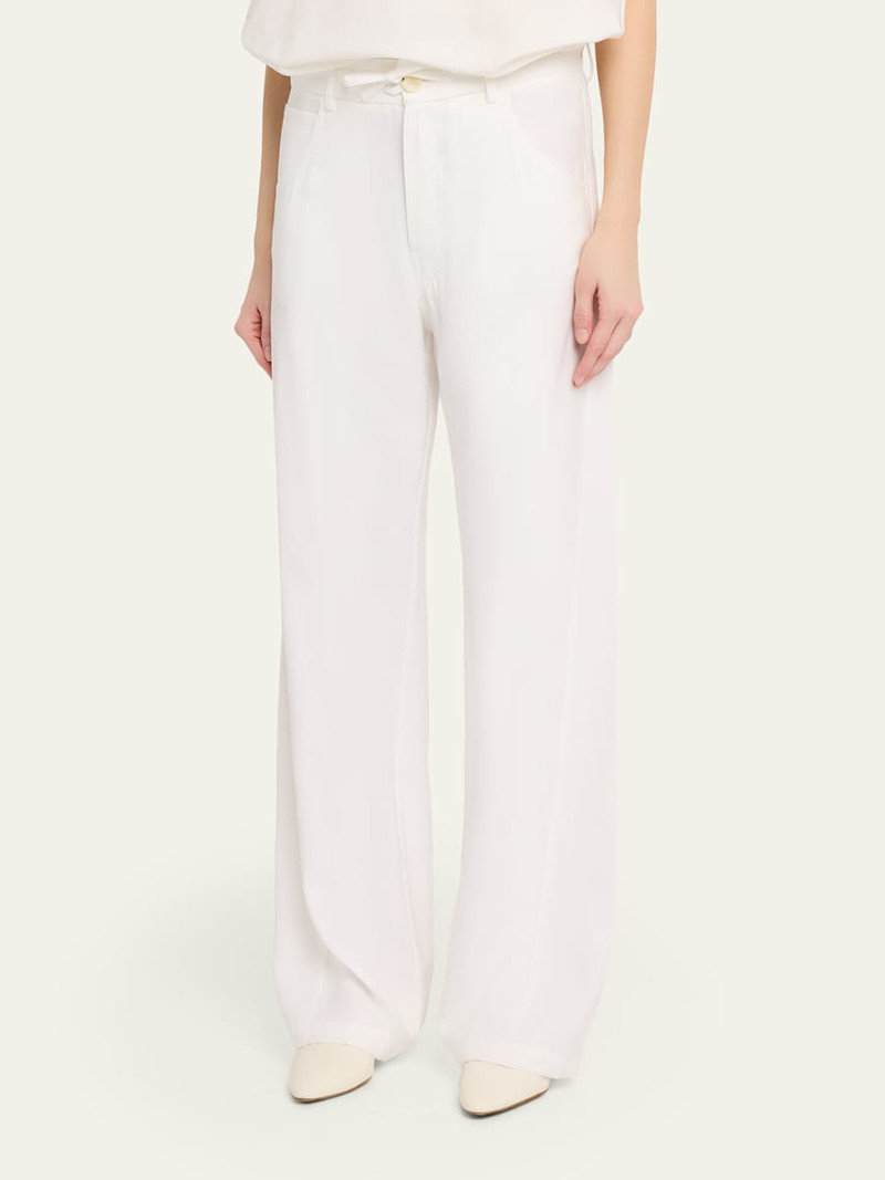 Iris Drawstring Viscose-Twill Pants 4