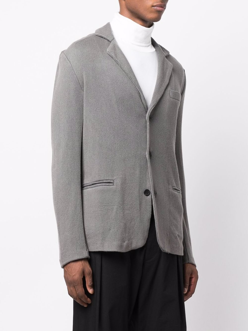 fitted single-breasted blazer - 3