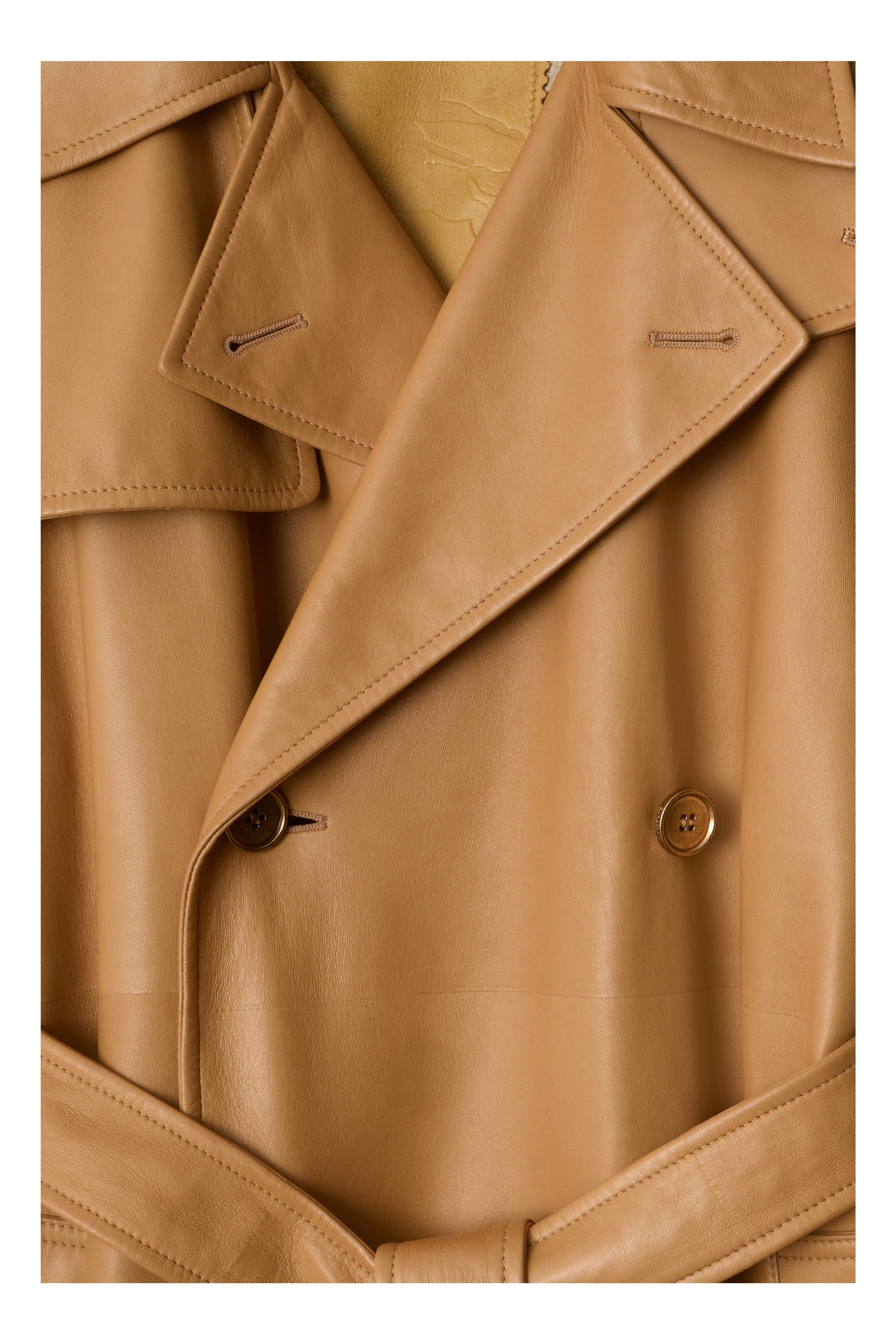 burberry Long Leather Castleford Trench Coat in Sepia at Nordstrom - 6