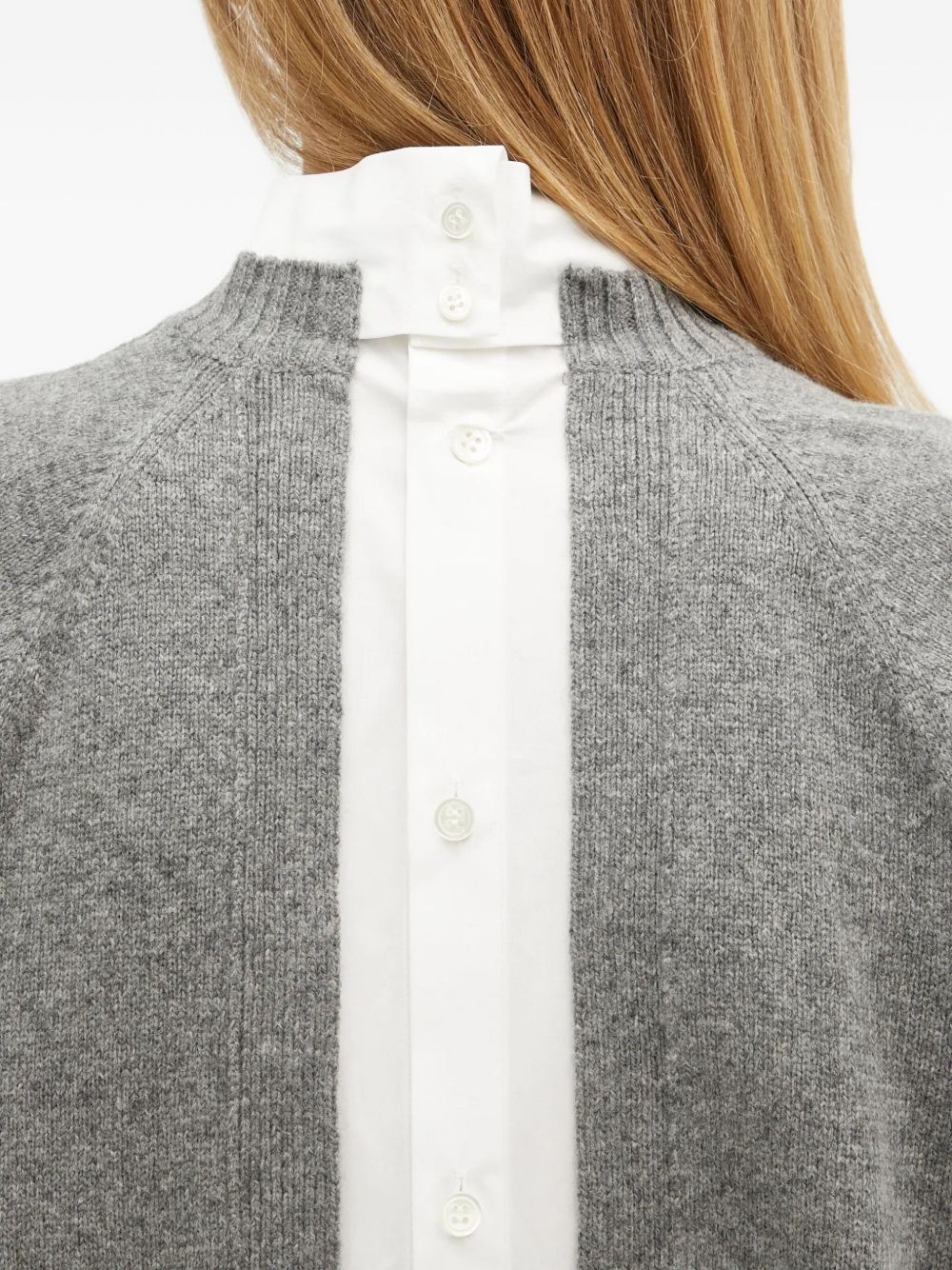 raglan-sleeve button-detail jumper - 4
