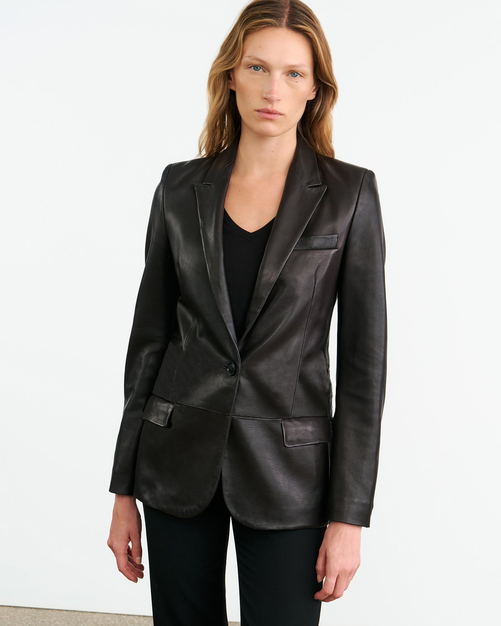 BELMONDE LEATHER TAILORED JACKET - 2