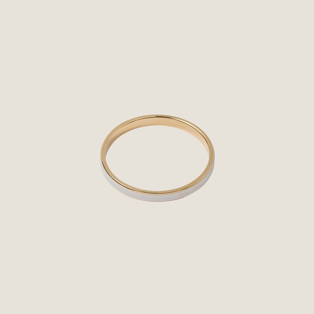 Enameled metal bangle bracelet - 3