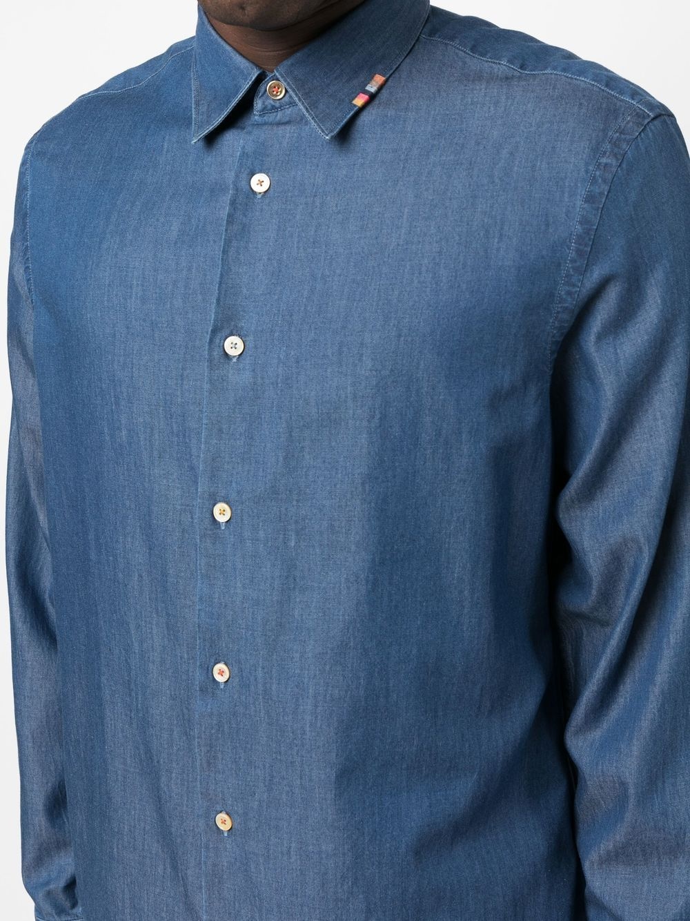 button-up denim shirt - 5