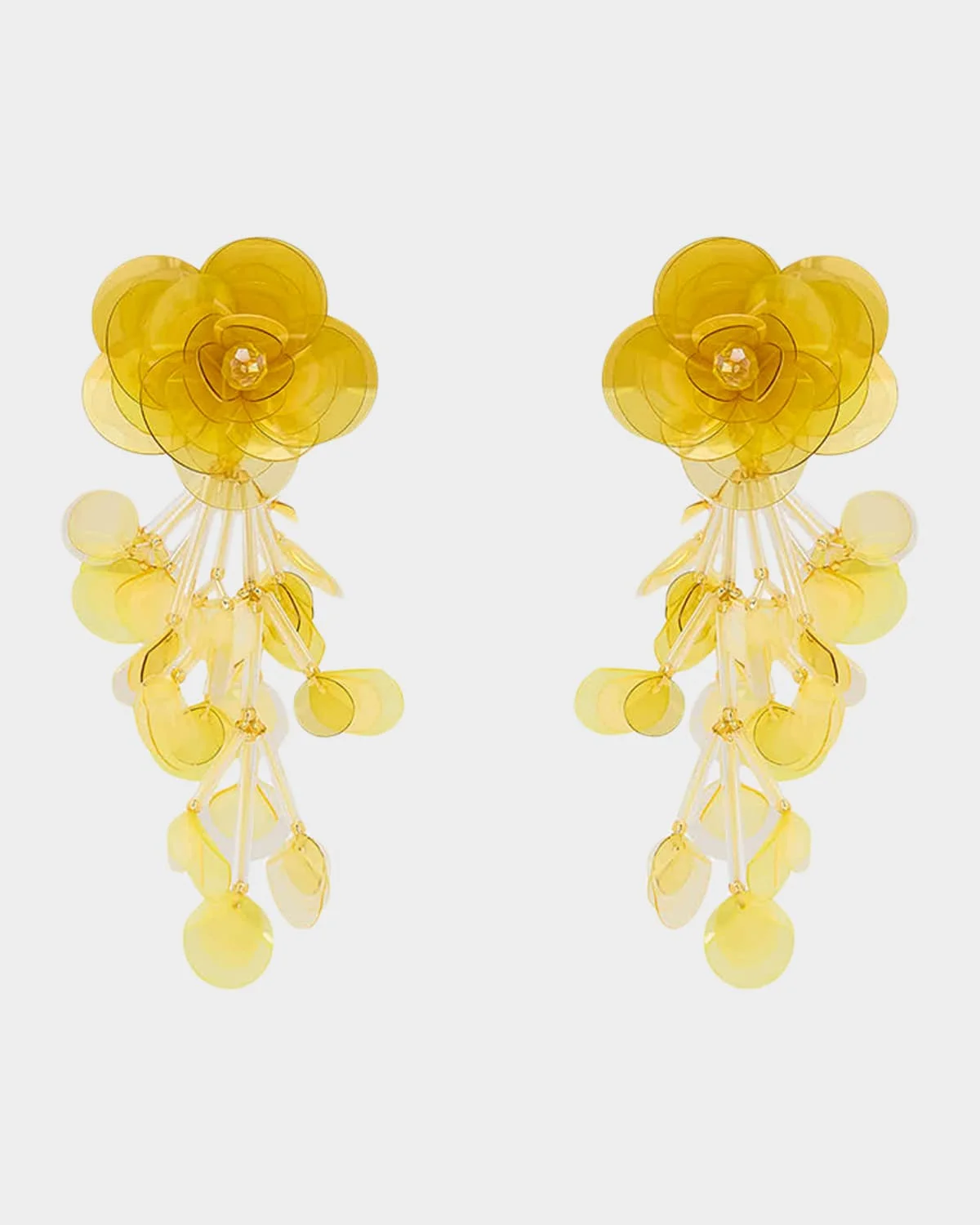 Triple Drop Flower Earrings - 1